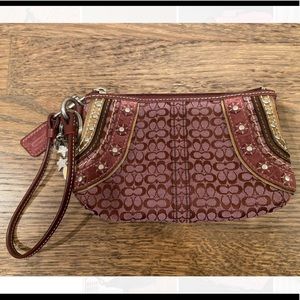 Coach monogram wristlet